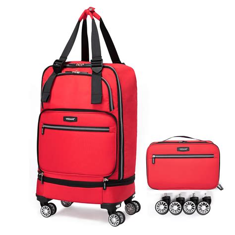 foldable luggage bag with wheels.